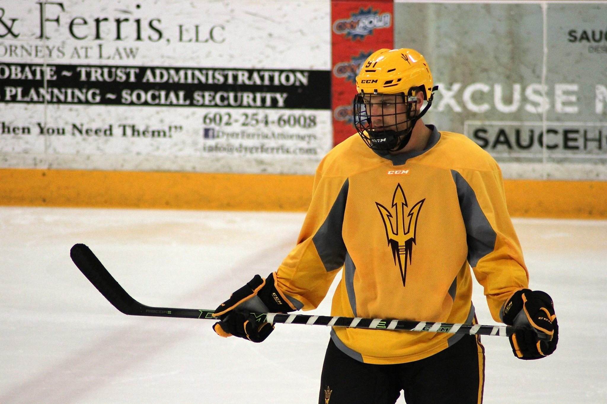 Sun Devils 18-19 practice jersey! I'm trying to collect all their colors  plus I need to grab their red goalie cut one!! : r/hockeyjerseys